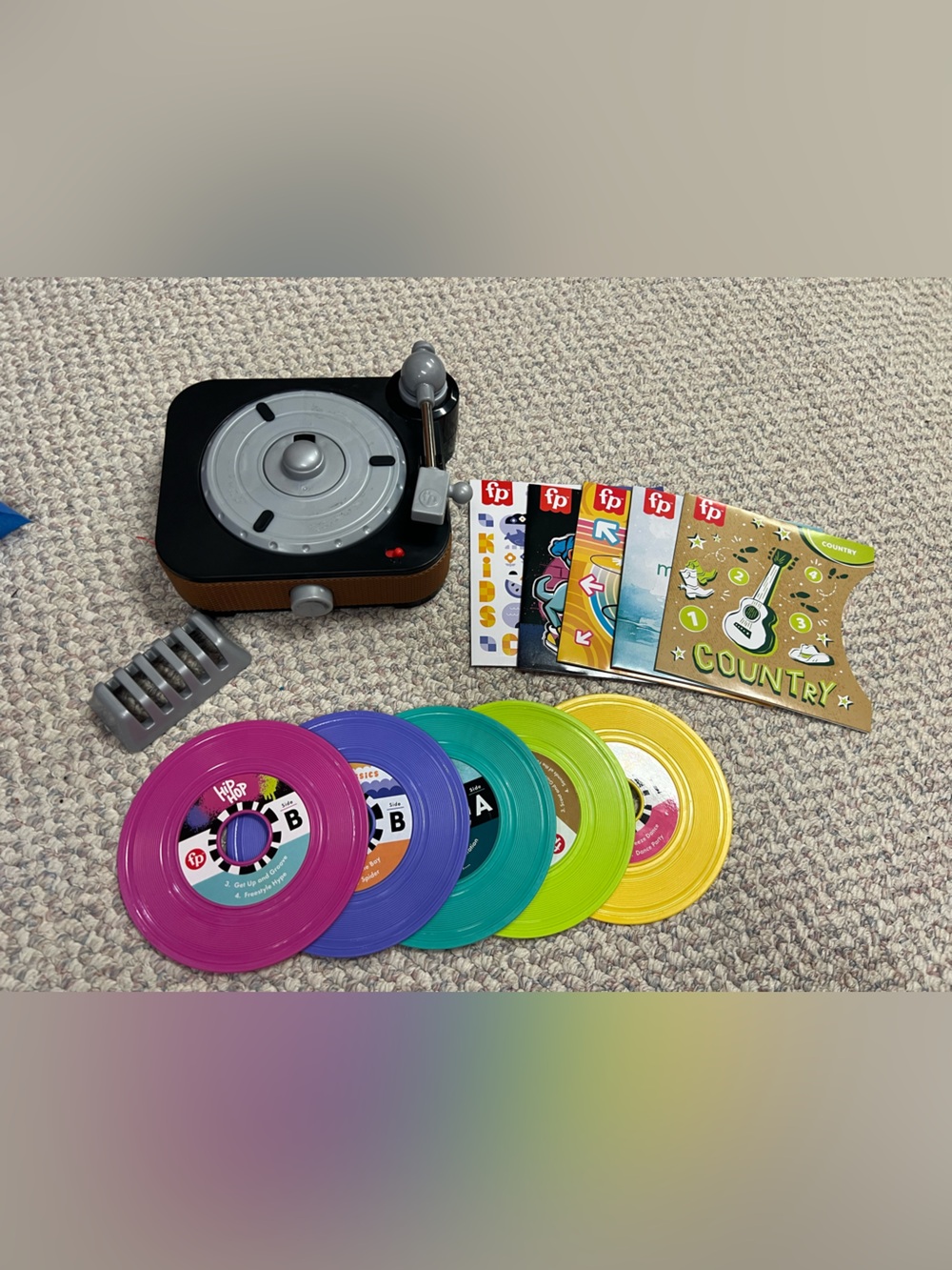 Kids Toy Record Player with Colorful Plastic Records